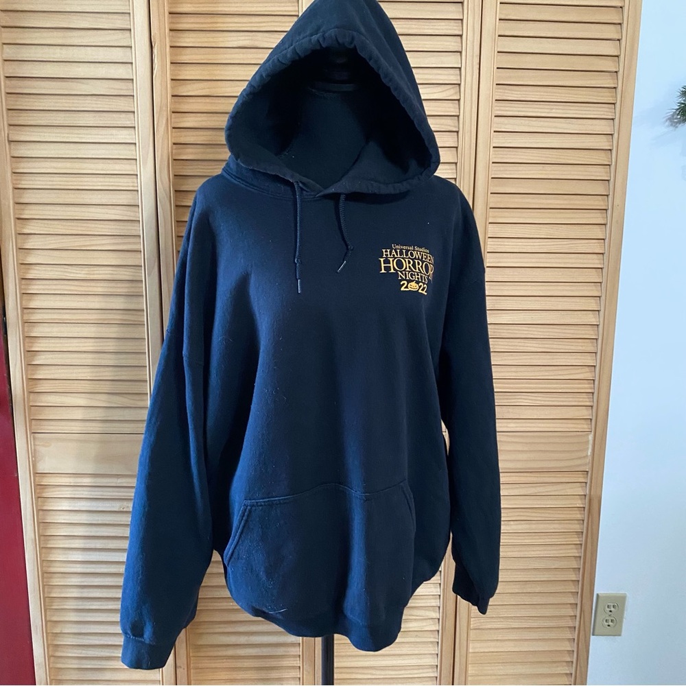 Halloween Horror Nights 2022 Black Hoodie Michael Myers Universal Studios Sz 2XL